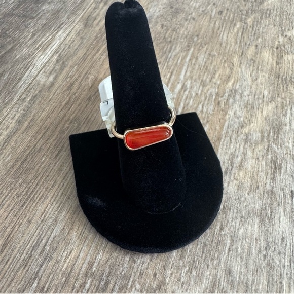 NWT! Tamaranda Fashion Ring with Faux Stone and Gold Plating - Size Large - Picture 1 of 3